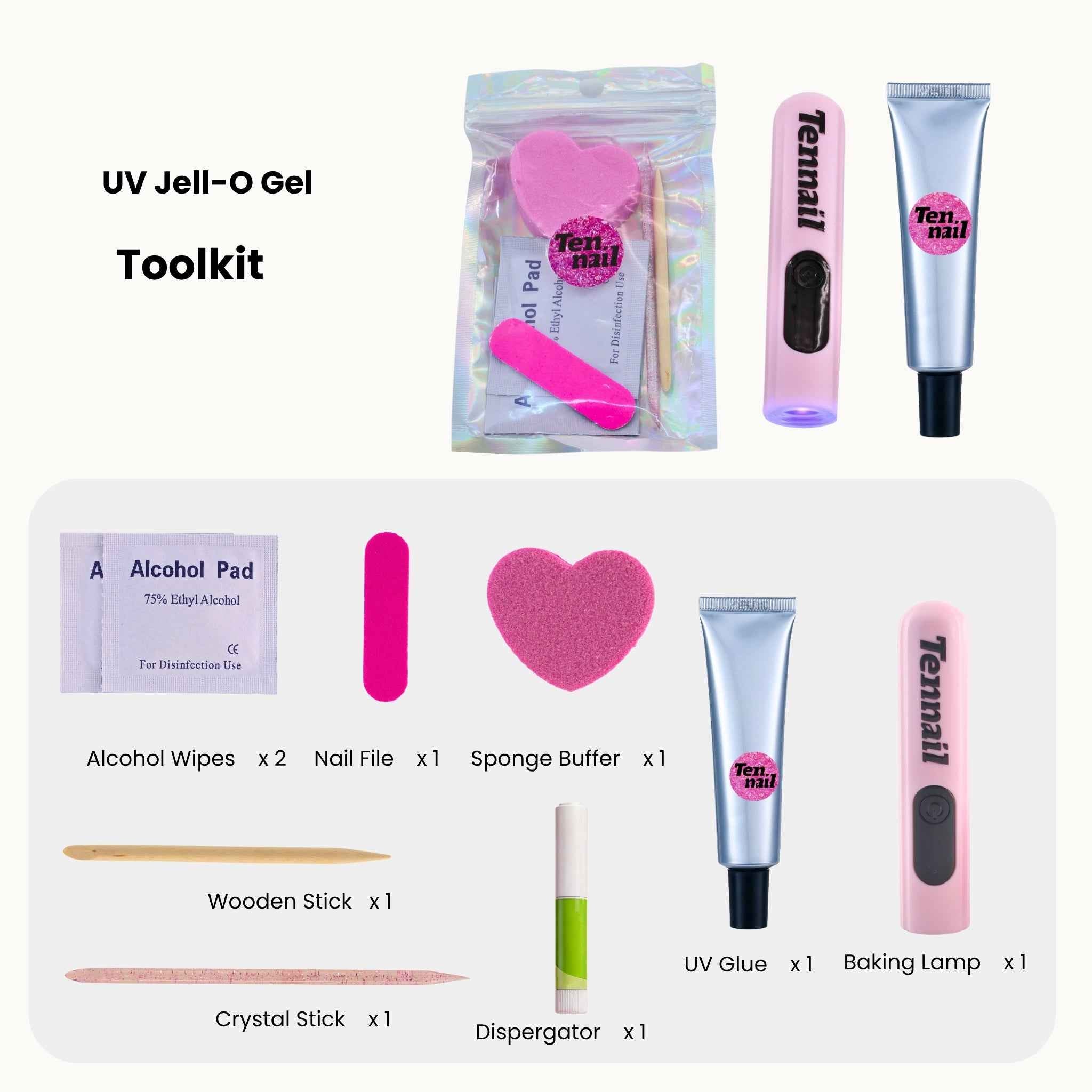 Nail Toolkit with UV Glue